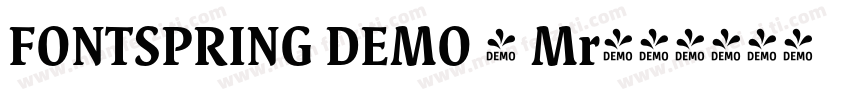 FONTSPRING DEMO - Mr字体转换